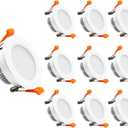 YGS-Tech 2 Inch LED Recessed Lighting, Dimmable Downlight 3W(35W Halogen Equivalent), CRI80, 4000K Natural White Ceiling Light with LED Driver (10 Pack)