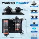 RV Water Pump 110V DC 7.5GPM 80PSI and 1L 125PSI Pre-Pressurized Accumulator Tank, Ultra-Quiet Water Pressure System for Homes, RVs, Irrigation & Marine Use