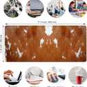 Extended Gaming Mouse Pad with Stitched Edges,Large Non-Slip Rubber Base Mousepad,for Studying Working Office Home,Cowhide Leopard Brown Cow Pattern