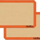 MMmat Silicone Baking Mat  Best German Silicone  Non Slip Silicone Baking Sheet, Non Stick Reusable Silicone Mats for Baking, Oven Liner, Counter Mat  Half Sheet Baking Mat, Set of 2
