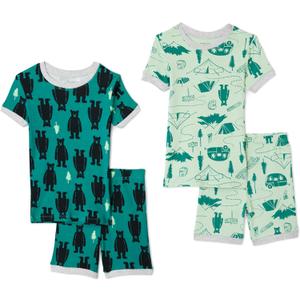 Amazon Essentials Babies, Toddlers and Boys' Snug-Fit Cotton Pajama Set, Multipacks US 6-7