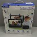 WONNIE 10.5" Two Car DVD Players Portable Dual Screen Headrest Video Player, Play a Same or Two Different Movies with 5-Hour Rechargeable Battery,2 AC Adapters,2 Mounting Brackets,Support USB/SD Card