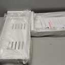 HBL' 2 Pack | 21" Deep Pull Out Cabinet Organizer Adhesive, 10-Inch Wide Sturdy Carbon Steel Roll-Out Drawers for Face Frame or Frameless Cabinets,Slide-Out Shelves for Pantry, White