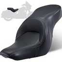 MoKitDora One-Piece Softail Driver Passenger Seat for Harley 2018-Later Harley Low Rider FXLR FXLRS FXLRST and Sport Glide FLSB Models, Lattice Stitched