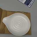 Spoon Rest, 5 inch Large Spoon Holder for Stove Top Ceramic Spoon Rest for Kitchen Countertop, Heat-Resistant Cooking Utensil Holder for Spatula, Tongs, Framhouse Decor for Mother's Day, White