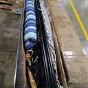 SUNCREAT Double Hammock with Stand Included, Portable Hammock with Stand and Large Pillow, Blue Stripes