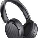 Bluetooth Headphones with Active Noise Cancelling (ANC), Wireless Over Ear Bluetooth Headsets with 35H Playtime, HiFi Stereo Foldable Headphones with Foam Ear Cups for Sports, Travel, Black