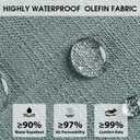5" Rocking Chair Cushions with Pillow, Water Fade-Resistant, 17"x17"x5"+22"x17"x5"