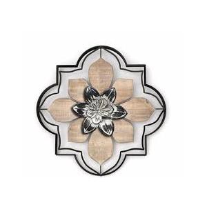 Metal and Wood Medallion Wall Art, 18 x 18 in