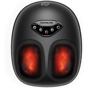 Snailax Foot Massager with Heat, FSA Eligible Shiatsu Feet Massager Machine for Plantar Fasciitis Neuropathy, Rolling Compression HSA Foot Massage, Fits Size up to 14, Gifts for Men