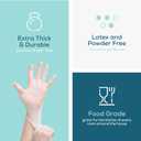 GUSTO Disposable Vinyl Gloves Clear, Latex-Free, Powder-Free, BPA-Free Safe for Food Handling, Cooking & Cleaning (M)