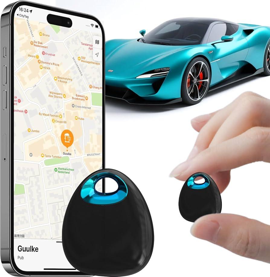 GPS Tracker for Vehicles Cars Kids & Pets Real-Time Global Coverage No SIM Card/No Subscription Long Standby Mini Waterproof Portable Tracking Device for Dogs Elderly & Assets (Android & iOS)