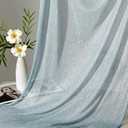 NookZuzu Blue Tulle Stretch Fabric 57 Inch Wide Glitter Shiny Sequins Fabric 5 Yards Soft Sparkly Tulle Fabric by The Yard for Party Decoration,Bridal,Wedding,Gift Wrapping,DIY Crafts