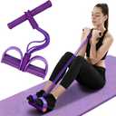 Multifunction Tension Rope, 6-Tube Elastic Yoga Pedal Puller Resistance Band, Natural Latex Tension Rope Fitness Equipment, for Abdomen/Waist/Arm/Leg Stretching Slimming Training