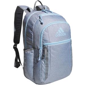 adidas Excel Backpack for Men & Women  Durable Large Athletic Laptop Bag (OSFA, Twill Grey/Clear Sky Blue/Grey)