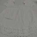 Women's Casual T-Shirt Short Sleeve Rectangular Neck Blouse with Lace Insert Long Shirt Elegant Plain Tunic Tops Shirt Summer White T-shirt, Medium 