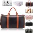 Trendfetchus Foldable Travel Bag 2.0, Lightweight Expandable Couvelli Travel Bag With Wheels, Waterproof Large Capacity Pu Carry On Garment Bags, Weekender Bag For Men Women (Brown)