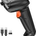 Tera 1D 2D QR Barcode Scanner Wireless and Wired with Battery Level Indicator Digital Printed Bar Code Reader Cordless Handheld Barcode Scanner Compact Plug and Play Model D5100