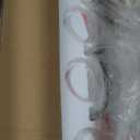 Bathroom Light Fixtures 4-Lights, HWH Brushed Gold Vanity Light Modern Bathroom Vanity Lights Over Mirror, 26'' Antique Brass Vanity Light with Frosted White Bell-Shaped Fluted Glass, 5HZG106B-4W BG