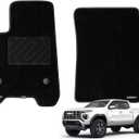 WENNEBIRD Superior Carpet Front Row Floor Mats for 2023-2026 GMC Canyon Crew Cab, 0.6-Inch Ultra-Thick, Noise-Reducing, All-Weather Waterproof Anti-Slip 2-Pc Set
