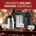 Cresimo Coffee Carafe with Pump - 102oz / 3L Airpot 12 Hours Large Hot Water Carafe, Cocoa Dispenser for Parties - Tea Flask, Insulated Stainless Steel Airpots for Hot Beverage Dispenser -Coffee Pump