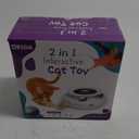 ORSDA Cat Toys, 2-in-1 Interactive Cat Toys for Indoor Cats, Automatic Cat Toy Balls, Mice Toys Ambush Feather Kitten Toys with 7pcs Attachments, Dual Power Supplies, Adjustable Speed, Auto On/Off (Periwinkle)