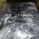 Rugflix 10x14 Area Rugs for Living Room, Washable Black Grey Dark Large Rug