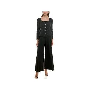 Maison Tara Womens 2-Piece Long Sleeve Wide-leg Jumpsuit, Size 8