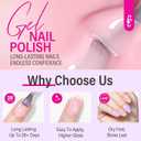 2 x CHUCHU Gel Nail Polish for Manicure: Pink and Purple Jelly Colors UV Nail Polish - 8ml Duo Gel Polish for Women Beginners Nail Enthusiasts - Summer Spring Home Nail Art Design Salon Gift Winter