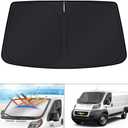 KUST Windshield Sun Shade for 2014-2025 2026 Dodge RAM ProMaster Accessories Full Size Cargo Van Chassis Cab Cutaway Window Van Sunshade Foldable Sun Visor Protector Blocks UV Rays Keep Car Cooler