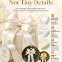 White Satin Ribbon, 1-1/2 inch x 50 Yards Double Faced White and Gold Satin Ribbon, Delicate for Gift Wrapping, Flower Bouquet, DIY Crafts, Wedding, Large Items, Holiday, Party Decorations