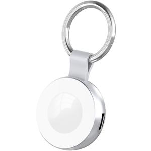 Portable Charger with Keychain for Apple Watch - Aluminum Alloy Travel Charger for iWatch Compatible with iPhone Cable Magnetic Wireless Charger