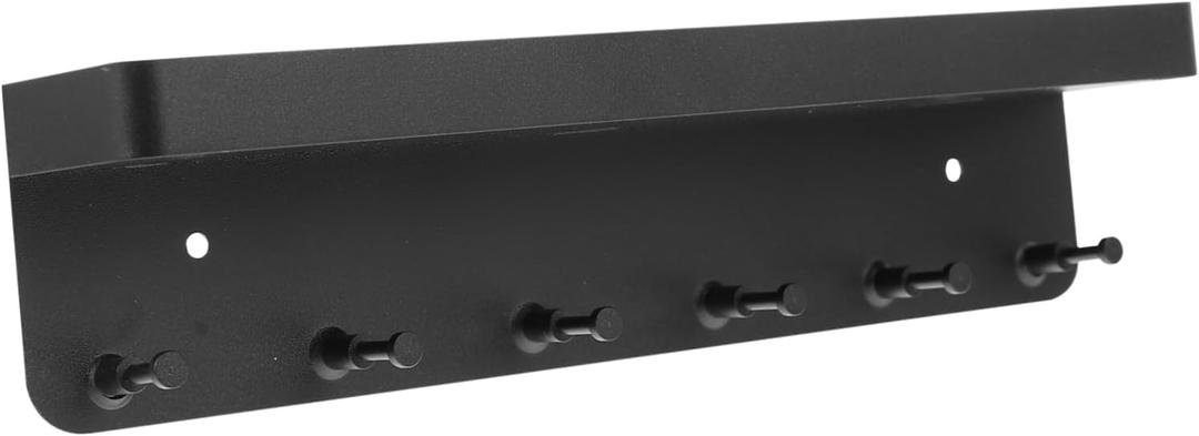 Ciieeo 1 Set Creative Wall Mounted Umbrella Rack Simple Style Storage Shelf for Entryway No Drill Installation Decorative Organizer for Keys Newspapers and More Compact Nordic Design (Black)