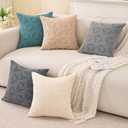 SYSLOON Decorative Throw Pillow Covers 18x18 Inch Set of 2,Pillow Covers for Couch Square Pillow Covers Home Decor Living Room Bed,Navy Blue