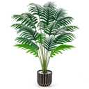 Der Rose 28" Fake Palm Tree Large Artificial Potted Plants Indoor for Home Porch Patio Living Room Bathroom Outdoor Decor