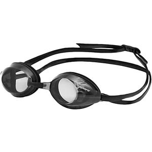 Sporti Unisex Adult Antifog Optical Goggle, Swimming Goggle -1.5D to -8.0D, Antifog Swim Goggles for Men & Women, Anti UV (S2 - Smoke Lens/Black Frame), Negative 5.0