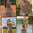 Neer Women's 2 Piece Skort Sets 95% Cotton Cropped Short Skirt Sets Round Neck Loose T Shirts Athletic Summer Casual Outfits M