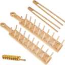 YeeBeny Wood Taco Holder, Bamboo Taco Holders, Each Holds 8 Tacos Each Taco Tray, Taco Holder with Taco Rack for Tortillas Burritos Charcuterie(2 Set)