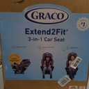 Graco Extend2Fit 3-in-1 Convertible Car Seat, 3 Modes – Rear Facing, Forward Facing Baby Car Seat and Highback Booster Seat, Adjustable Extension Panel for Extra Legroom, Cullen, Manufactured Date 02/12/26