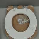 Mayfair Padded Toilet Seat, Cushioned Soft Vinyl over Wood Core Seat, Secure Hinges, Easy Clean, Made in USA, Round, White