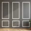Pre Cut Wall Molding, 3 Set Wainscoting Panels Peel and Stick, 54 x 24 in | Paintable & Ready-to-Assemble, Lightweight Wall Moulding Panel for Living Room Bedroom Hallway Kitchen Island