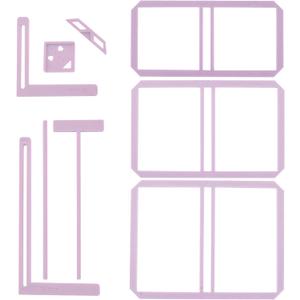 UPTTHOW 9Pcs Bookbinding Easy Scrapbooking Tool for Starter, Complete Great Stencils and Cutter Guide Kit Can Be Made Into Notebook Calender Junk Journal Handbook (Purple)