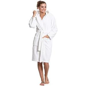 Turkuoise Women's Turkish Cotton Hooded Robe, Terry Hooded Bathrobe.S