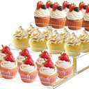 2 Pack Clear Dessert Table Display Set 11 x 6 for Cookie Donut Cupcake, 3 Tier Acrylic Serving Tray, Tiered Cupcake Stand for Party Event Buffet