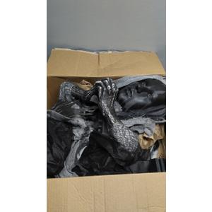 Halloween Horror Grim Reaper Costume Men Scary Cloak Witch Costume Men Women Hooded Cape for Adult Cosplay Props