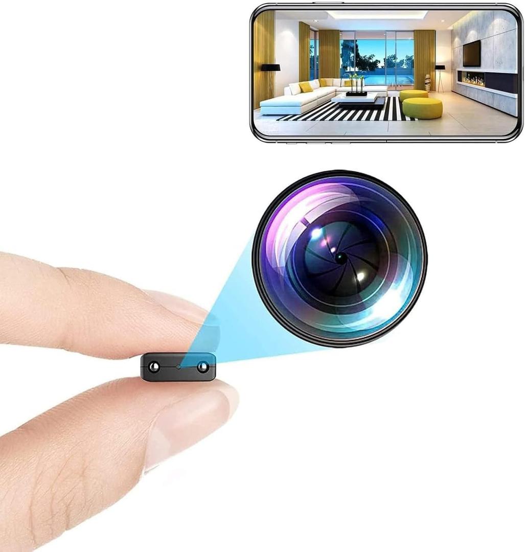 Mini WiFi Security Camera, 4K Nanny Camera with Night Vision, Remote Viewing for Security with iOS,Android Phone