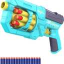 RD-8 Blue Toy Blaster Set, Foam Darts Fit for Nerf Guns for Kids Ages 8-12, Long Range Rotating Barrel, Fun Indoor & Outdoor Shooting Game, Nice Valentines Day Gift for Boys Ages 5 6 7 8 9 10 12