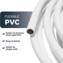 32ft 16mm Original Flexible Pipe for Crafts, Extra Durable, Semi-Rigid, Tube Pipe for Fake Flowers, Prop Building, Balloon Arches, Stem Tubing for Floral Wedding Decor, DIY Arts & Crafts