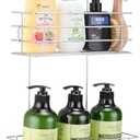 Seltomer Hanging Shower Rack Shower Caddy with Rotatable Hook bar Over the Door and Can be Hung on the Faucet or Claw Foot, 304 Stainless Steel Rust Proof and Durable (Double-Layer)