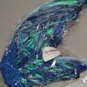 Fairy Wings for Adults Women 31.5"x29.5" Fairy Costume Set Large Butterfly Wings for Halloween Party (Blue)